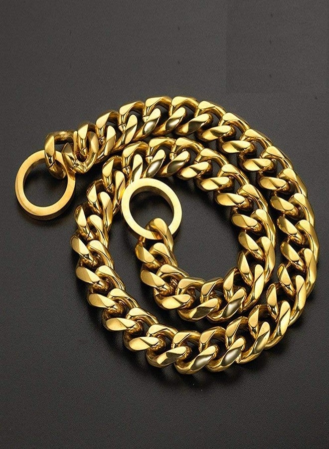 Smart Pups Brass Heavy Duty Diamond Cut Gold Dog Choke Chain Training Collar Length No-10, 2Ft/24Inch 1 - Image 3